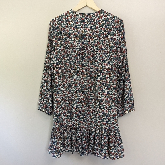 J.Crew Floral Ruffle Hem Relaxed Short Dress - Picture 3 of 11